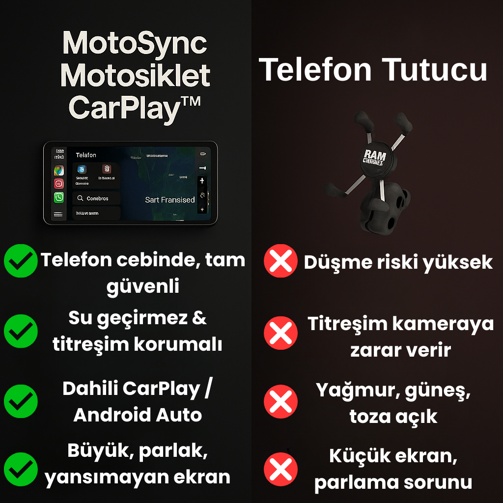 MotoSync Motosiklet Carplay™